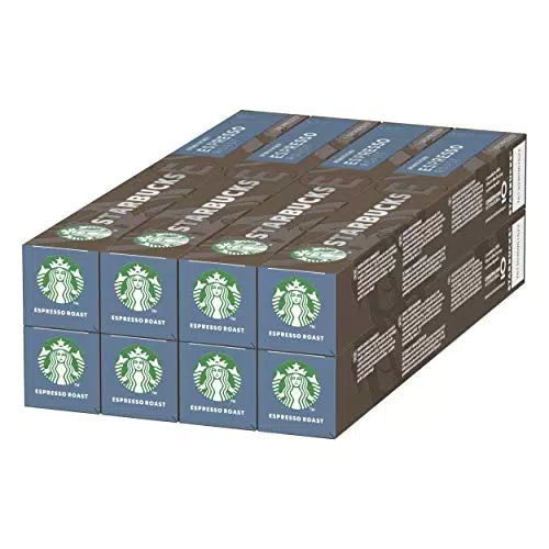 Starbucks Espresso Dark Roast di Nespresso Caffè Espresso Dalla Tostatura Forte 8 Astucci da 10 Capsule