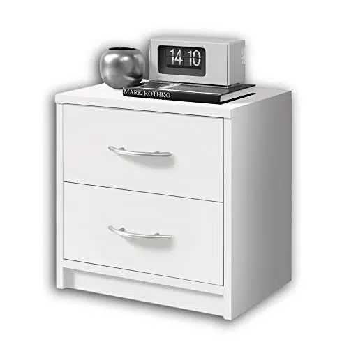 Stella Trading PEPE - Comodino con due cassetti per camera da letto