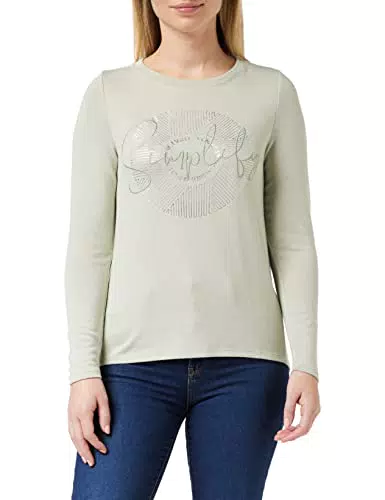 Street One 317059 T-Shirt, Verde Hazy, 48 Donna