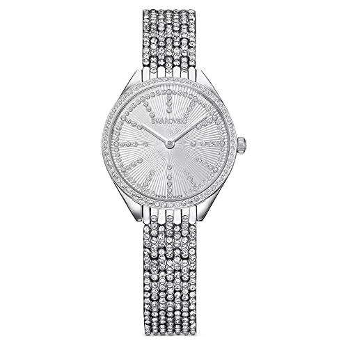 Swarovski Attract Orologio, con Full Pavé di Cristalli Swarovski e Bracciale in Metallo