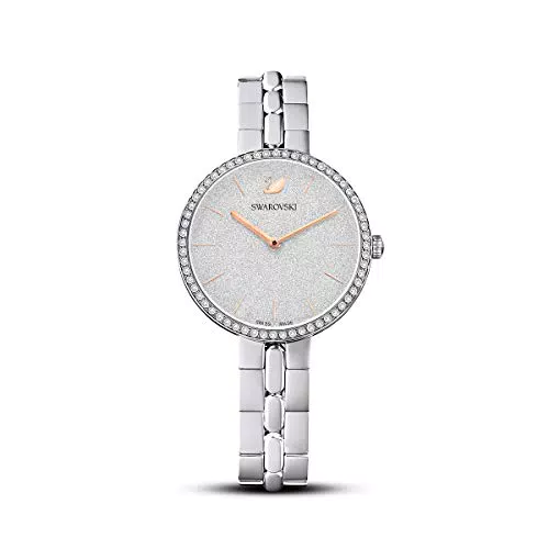 Swarovski Orologio con Cristalli Swarovski e Bracciale di Metallo in Acciaio Inossidabile