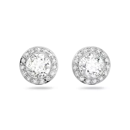 Swarovski Orecchini a lobo Angelic, Taglio tondo, Bianchi