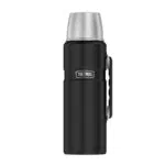 THERMOS Thermos King in acciaio inox, nero 1, 2 l, thermos con bicchiere 4003.232.120 lavabile in lavastoviglie