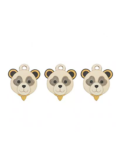 THUN - Set 3 Biglietti Chiudipacco Panda - Carta - 5