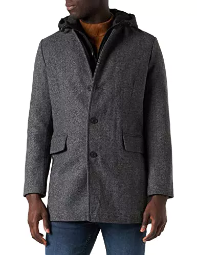 TOM TAILOR Denim Cappotto di Lana con Cappuccio, Uomo
