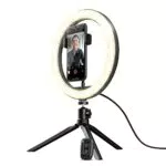 Trust Mobile Maku Ring Light, Luce ad Anello con Treppiede e Supporto per Telefono