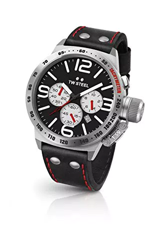 TW Steel Orologio Cronografo Quarzo Unisex con Cinturino in Pelle CS7