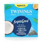 Twinings SuperGood, Tè Nero Aromatizzato al Cocco e Frutto della Passione, 1 Confezione da 20 Filtri