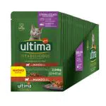 Ultima Cibo Umido per Gatti Fit & Delicious con Manzo: 24 Buste da 85g