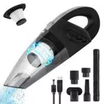 URAQT Aspirabriciole Senza Fili Potente, 4500PA 12V 120W Aspirabriciole per Auto con Ricarica Rapida USB
