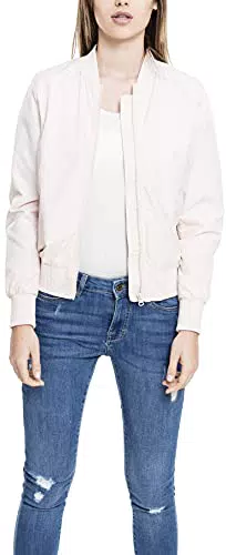 URBAN CLASSICS Giubbotto Bomber da Donna con Polsini a Coste