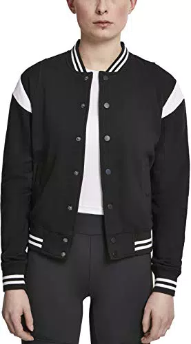 Urban Classics Ladies Inset College Sweat Jacket Felpa