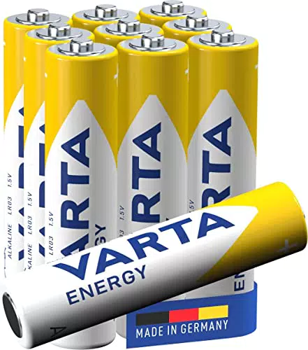 Varta 4103  Pack di 10 batterie alcaline AAA, colore: blu