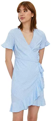 Vero Moda VMHENNA 2/4 Wrap Frill Dress Noos Mini Abito