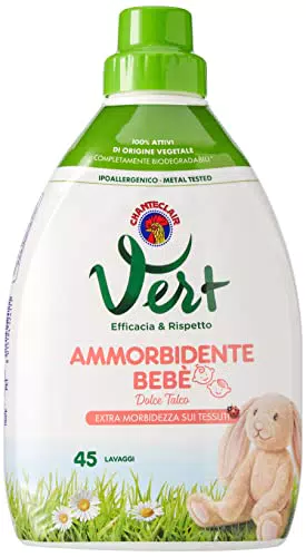 Vert di Chanteclair Ammorbidente Bebè Dolce Talco, 45 dosi