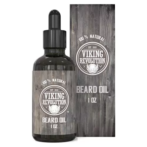 Viking Revolution Olio per Barba - Oli di Jojoba & Argan Completamente Naturali e Senza Profumo