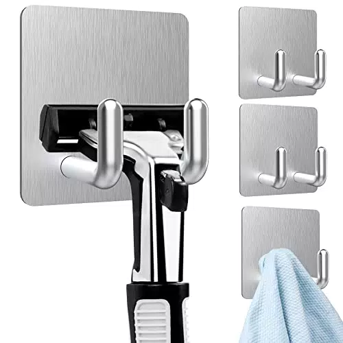 VIVEY - 4PZ Ganci Adesivi da Bagno, Appendi Accappatoio Asciugamani