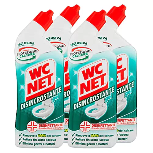 Wc Net - Disincrostante Disinfettante Gel per Sanitari e Superfici, 700 ml x 4 Pezzi