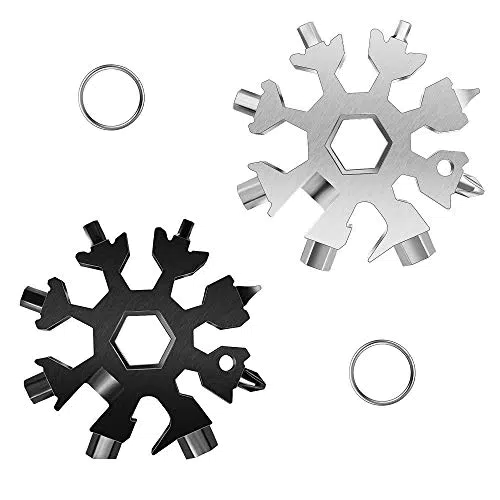 WDEC 2Pcs Strumento Multiuso a forma di Fiocco di Neve 18-In-1