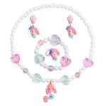 Xzeemo 5 Pezzi Set di Gioielli a Sirena, Gioielli Per Bambini Sirena