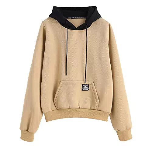 ZAFUL Felpa da donna con cappuccio, a maniche lunghe