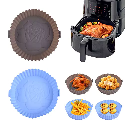 2 Pezzo Cestino per Friggitrice ad Aria in Silicone, 20CM