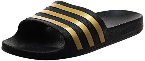 adidas Adilette Aqua, Ciabattine Unisex - Adulto, Core Black/Gold Met./Core Black