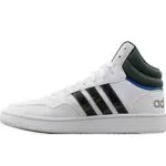 adidas Hoops 3.0 Mid, Sneaker Uomo, Ftwr White/Green Oxide/Team Royal Blue