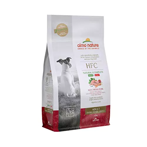 Almo Nature HFC Adult Crocchette per cani di piccola taglia con Maiale, 1.2 Kg