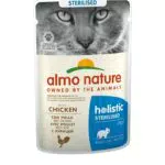 almo nature Holistic Sterilised - Cibo Umido Completo per Gatti Adulti con Pollo. 30 Bustine da 70 G. - 2100 g