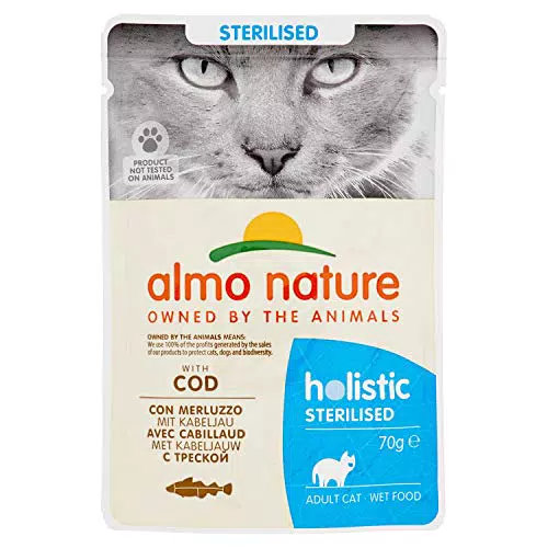 almo nature Sterilized Merluzzo per Gatti, 70g