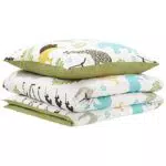 Amazon Basics - Set copripiumino per bambini in microfibra, motivo: animali - 135 x 200 cm + 80 x 80 cm