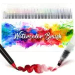 Amteker Brush Pen Lettering 24 Acquerelli + 1Testina Morbida