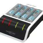Ansmann Caricabatterie con 4 batterie AA da 2100 mAh Caricabatterie automatico con tecnologia di ricarica Perfect-7 e modalità di ripresa Comfort Smart