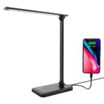 Aogled Lampada Scrivania USB Pieghevole con 5 Livelli di Luminosità 5 Modalità di Illuminazione