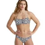 arena Allover Bikini Donna a Fascia, Costume da Bagno con Tessuto Stretch ad Asciugatura Rapida