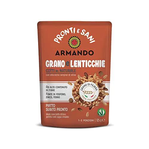 ARMANDO Pronti e Sani Grano e Lenticchie, Cotti al Vapore con Olio EVO