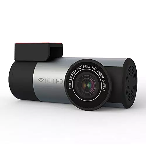 Aumotop DVR per auto Dash Camera, 150 ° Grandangolare Registratore di guida Dashcam, Supporto WiFi integrato Visione notturna Registrazione in loop Monitor di parcheggio, Cavo ACC/Cavo USB (opzionale)