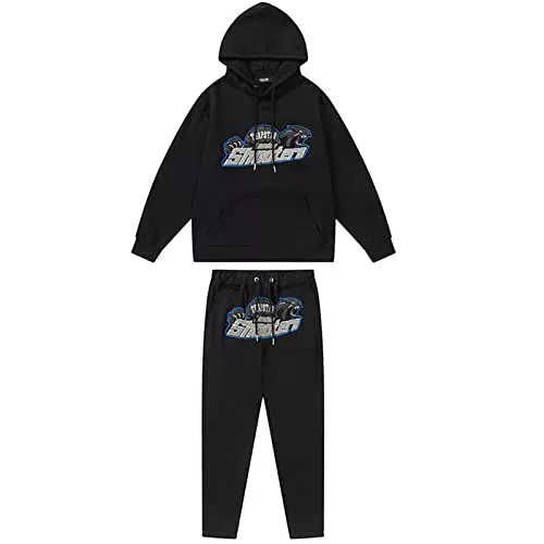 AVLUZ Set felpa con cappuccio da uomo, Trapstar ricamato