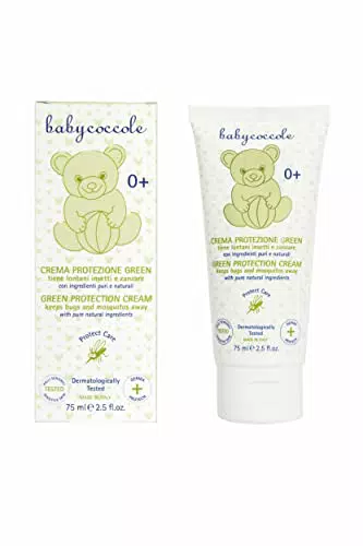 Babycoccole - CREMA PROTEZIONE INSETTI GREEN, Repellente Anti Zanzare per Bambini - Con Citronella