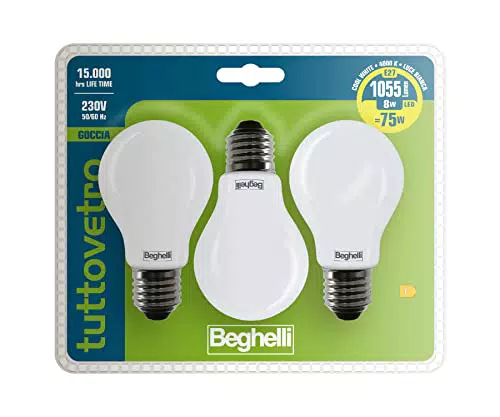 Beghelli - TUTTOVETRO Led Lampadina Led E27 Luce Bianca