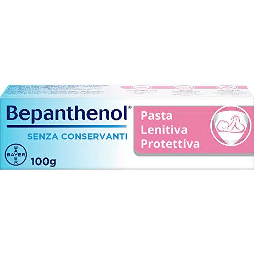 Bepanthenol Pasta Lenitiva Protettiva con Pantenolo 5%, Senza Ossido di Zinco, 100 g