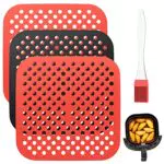 Bigqin 3 pezzi 7.5 inch Tappetino per friggitrice ad Aria in Silicone