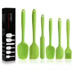 BINHAI Set spatole in silicone - 6 pezzi termoresistenti, verde