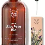 Bionoble Aloe Vera Gel Puro Bio 100ml - Realizzato con Polpa di Aloe Vera Fresca e Pura al 100% e con Lavanda Bio - Senza Xantano - Viso