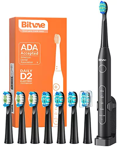 Bitvae D2 Spazzolino Elettrico Ultrasuoni, Spazzolino Sonico per Adulti e Bambini