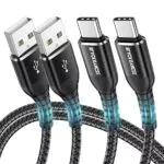 BLACKSYNCZE Cavo USB C Cavo USB Type-C Ricarica Rapida Cavo Tipo C Nylon Intrecciato Cavo Caricatore per Samsung Galaxy S22 S21 S20 S10 S9 A71 A51 Note 20 10