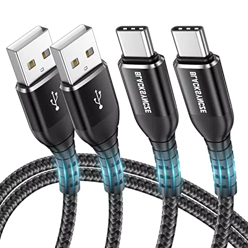 BLACKSYNCZE Cavo USB C Cavo USB Type-C Ricarica Rapida Cavo Tipo C Nylon Intrecciato Cavo Caricatore per Samsung Galaxy S22 S21 S20 S10 S9 A71 A51 Note 20 10