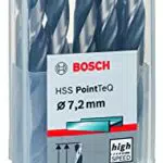 Bosch Accessories 2608577240 HSS PointTeQ - Set da 10 Pezzi di Punte Elicoidali per Trapano per Metallo, Acciaio, Fusione o Plastica