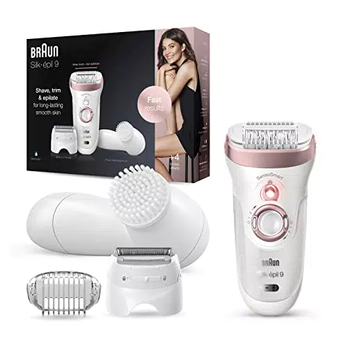 Braun Silk-épil 9 Depilatore Donna Epilatore con Testina Radente e Rifinitore
